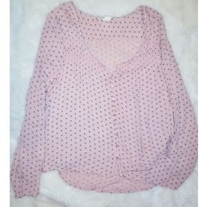 Pink Peasant Top